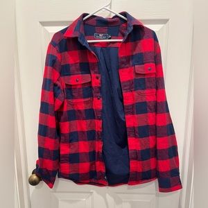 Vineyard Vines flannel lined shirt.